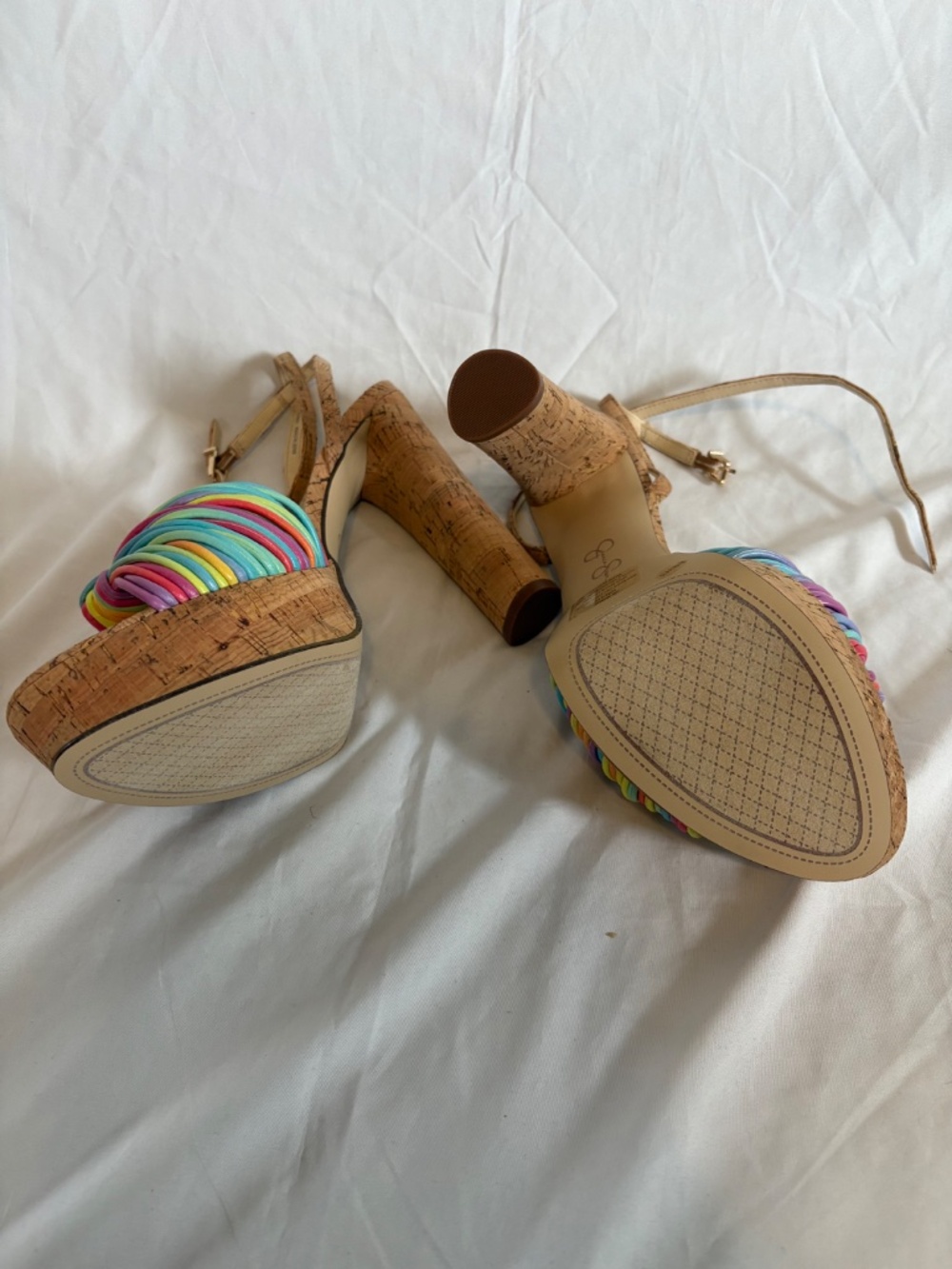 Jessica Simpson Immie Platform Heel multi color strap - Picture 4 of 4
